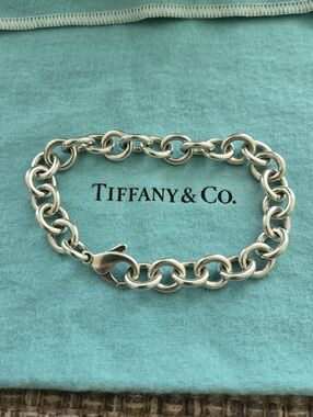 Tiffany & Co Rolo Link Charm Bracelet